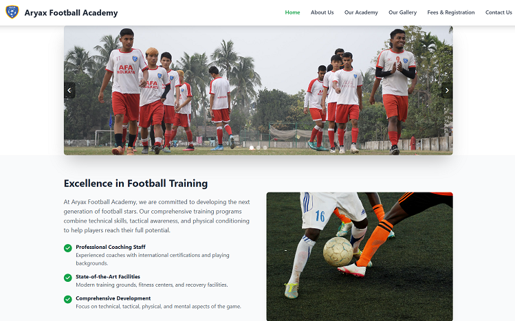 Financial Website Screenshot